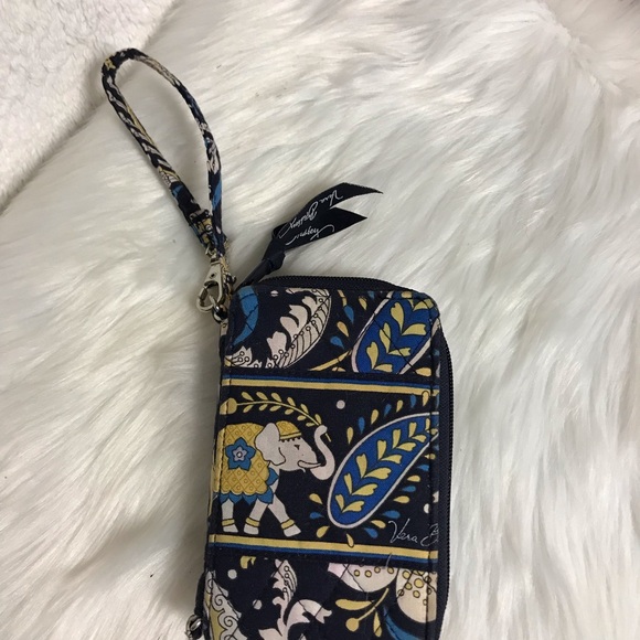 Vera Bradley Floral Wristlet in Black and Gold - Picture 2 of 3